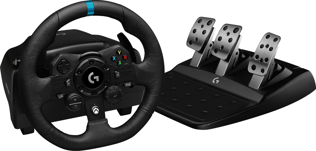 Logitech G G923, Lenkrad + Pedale, PC, Xbox One, Xbox Series S, Xbox Series X, D-Pad, Analog / Digital, 900°, Kabelgebunden