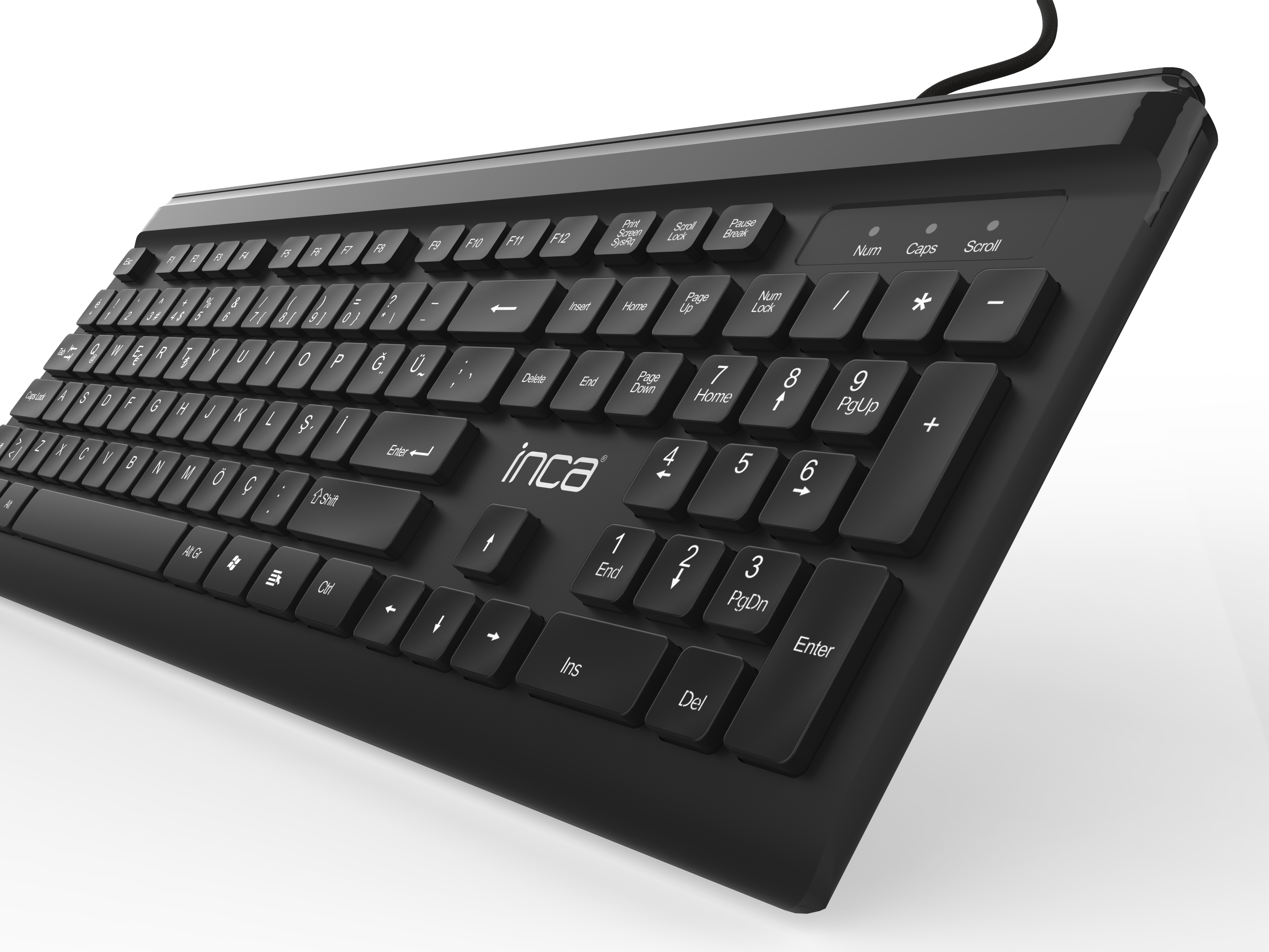 Cian Technology GmbH Inca IMK-377 - Volle Größe (100%) - Kabelgebunden - USB - Schwarz - Maus enthalten, Ansicht 2