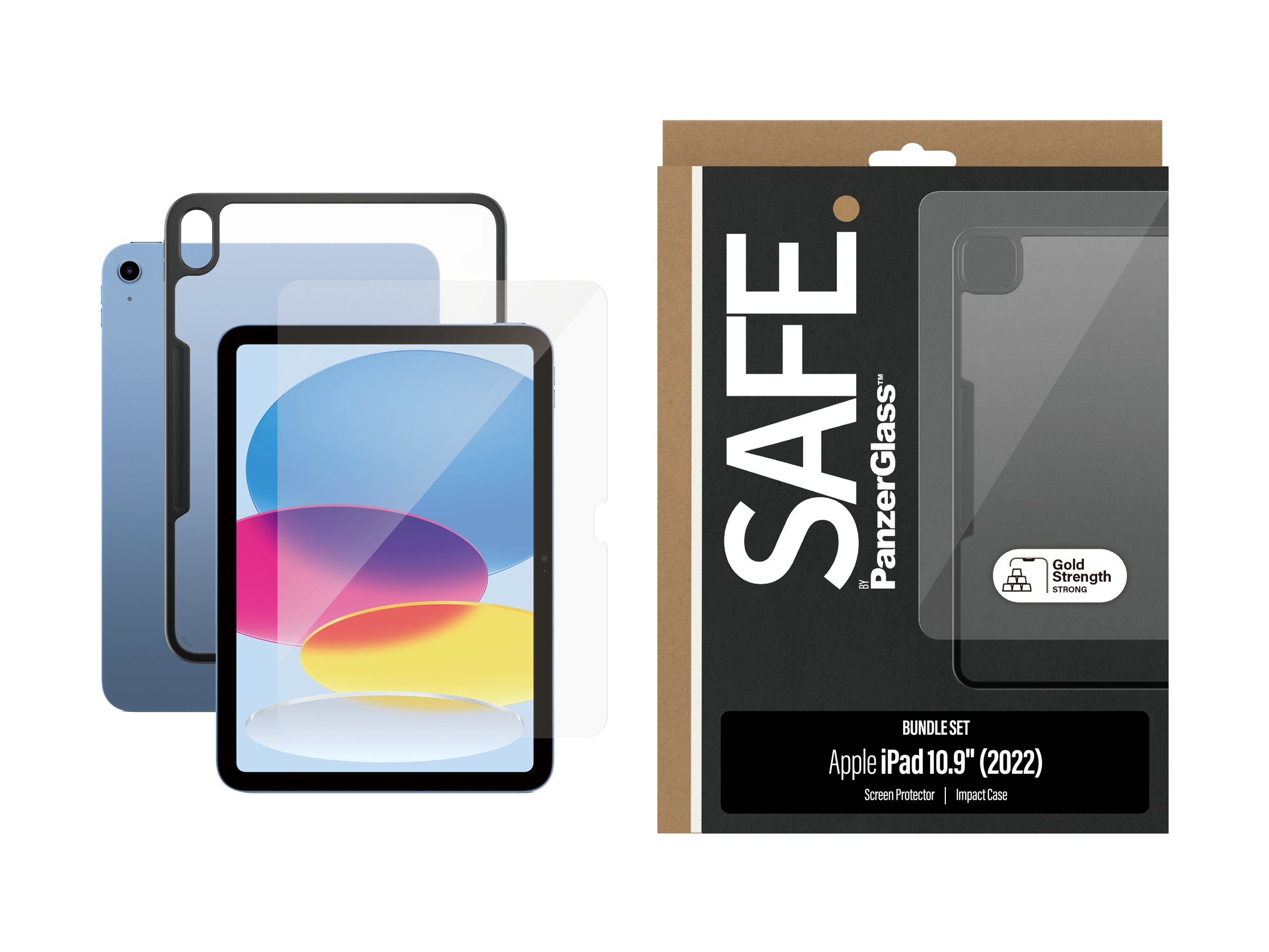 PanzerGlass SAFE. by ® 2-in-1 Set iPad 10.9‘’ (2022) | Ultra-Wide Fit - Apple - iPad 10.9 (2022) - Schockresistent, Ansicht 2