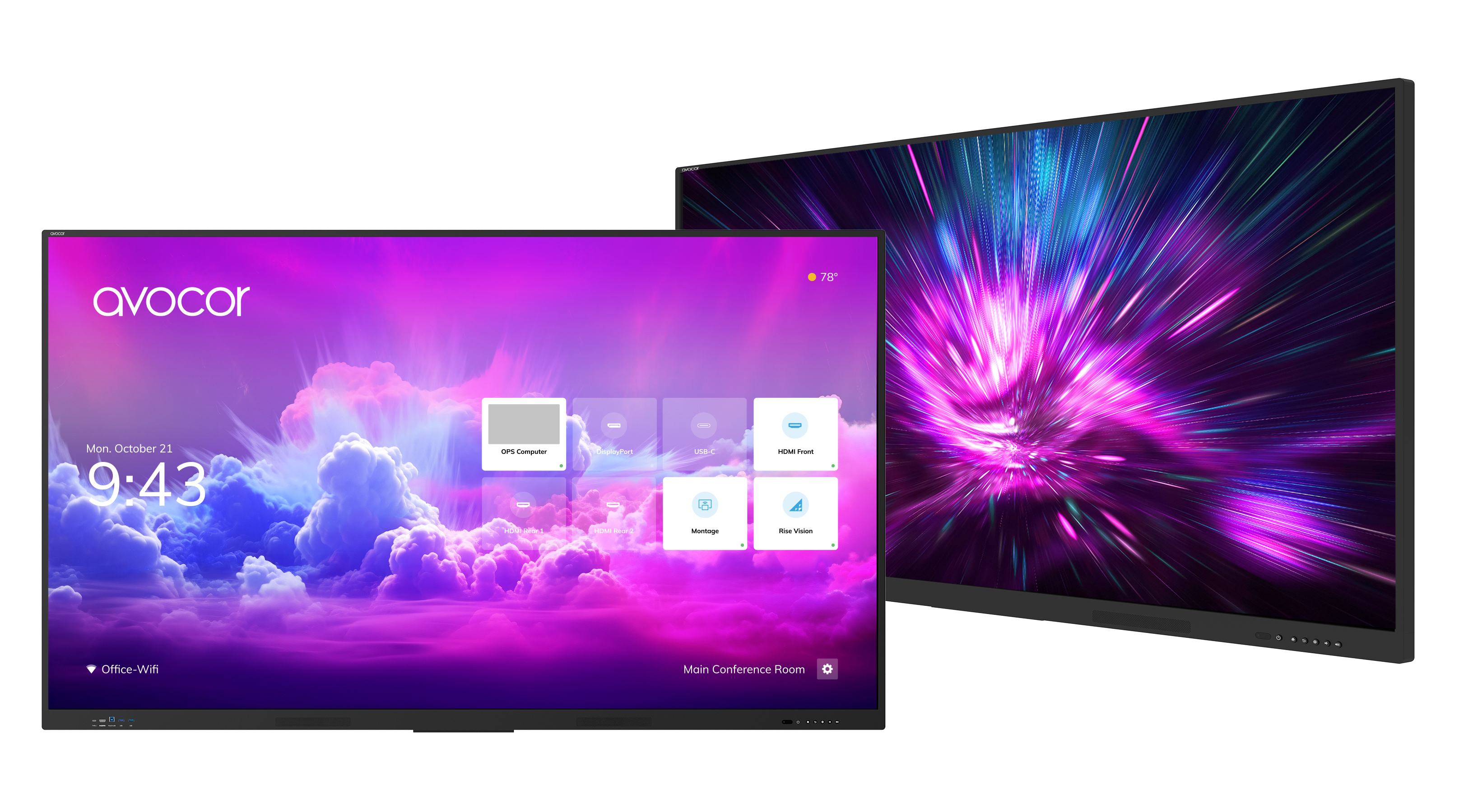 Avocor AVE-6550 - 165 cm (65) Diagonalklasse E-Series LCD-Display mit LED-Hintergrundbeleuchtung - (Multi-Touch), Ansicht 2