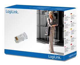 LogiLink Patch-Anschluss - RJ-45 (M) - ungeschirmt (Packung mit 100), Ansicht 2
