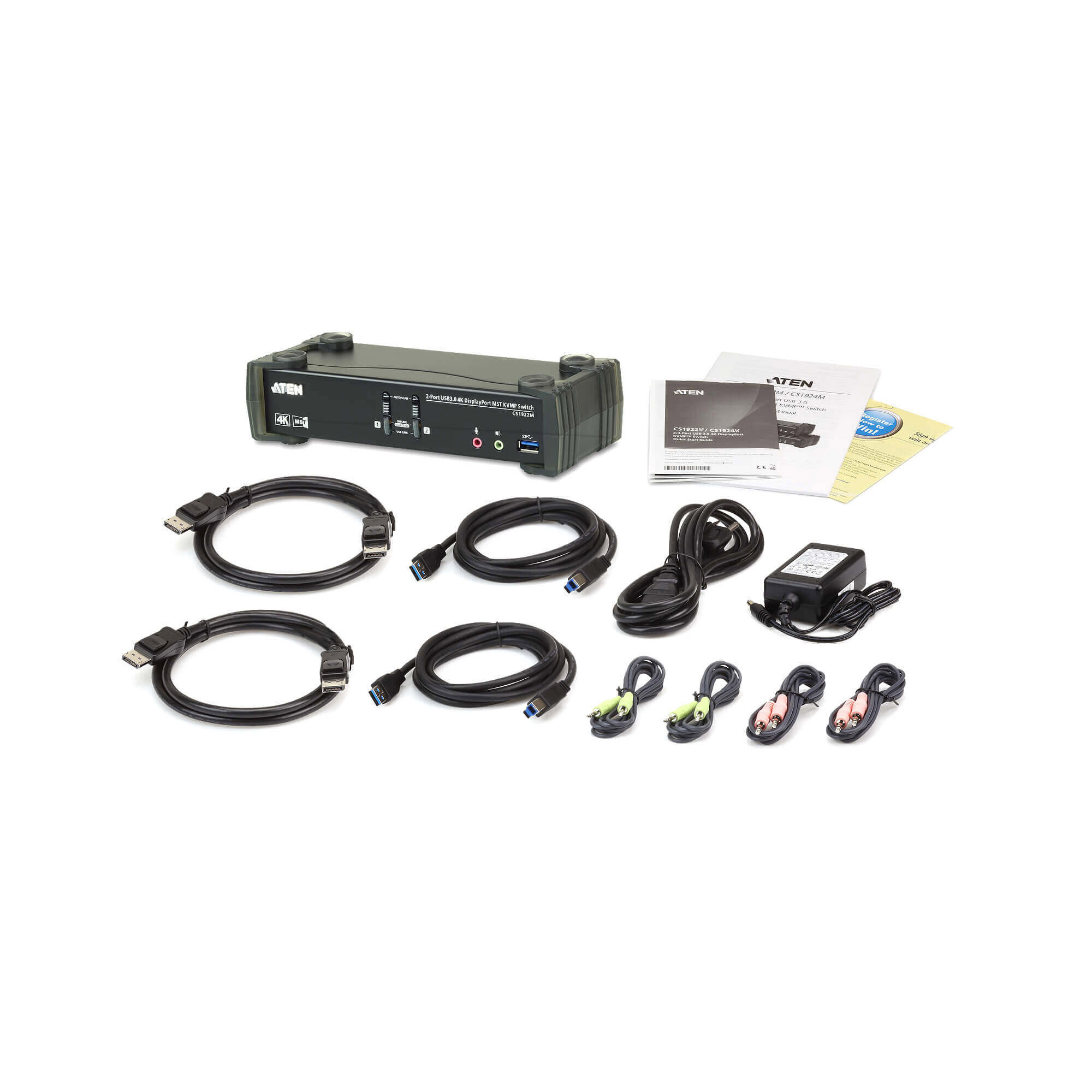 ATEN CS1922M - 4096 x 2160 Pixel - 4K Ultra HD - 3,44 W - Schwarz