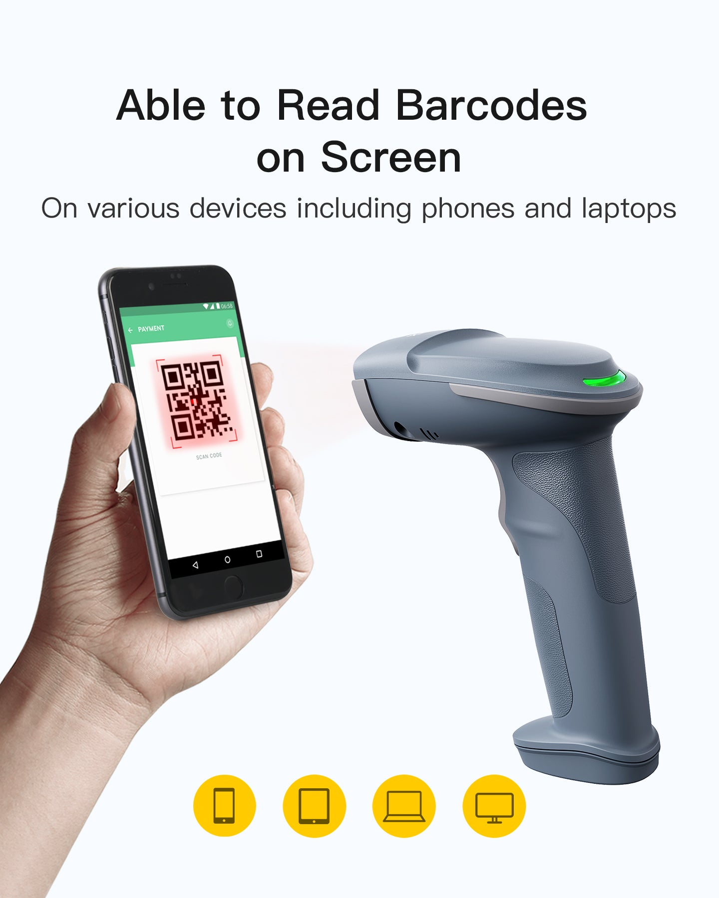 Inateck Barcodescanner 54 blue[BCST-54_blue] - Barcode-Scanner, Ansicht 3