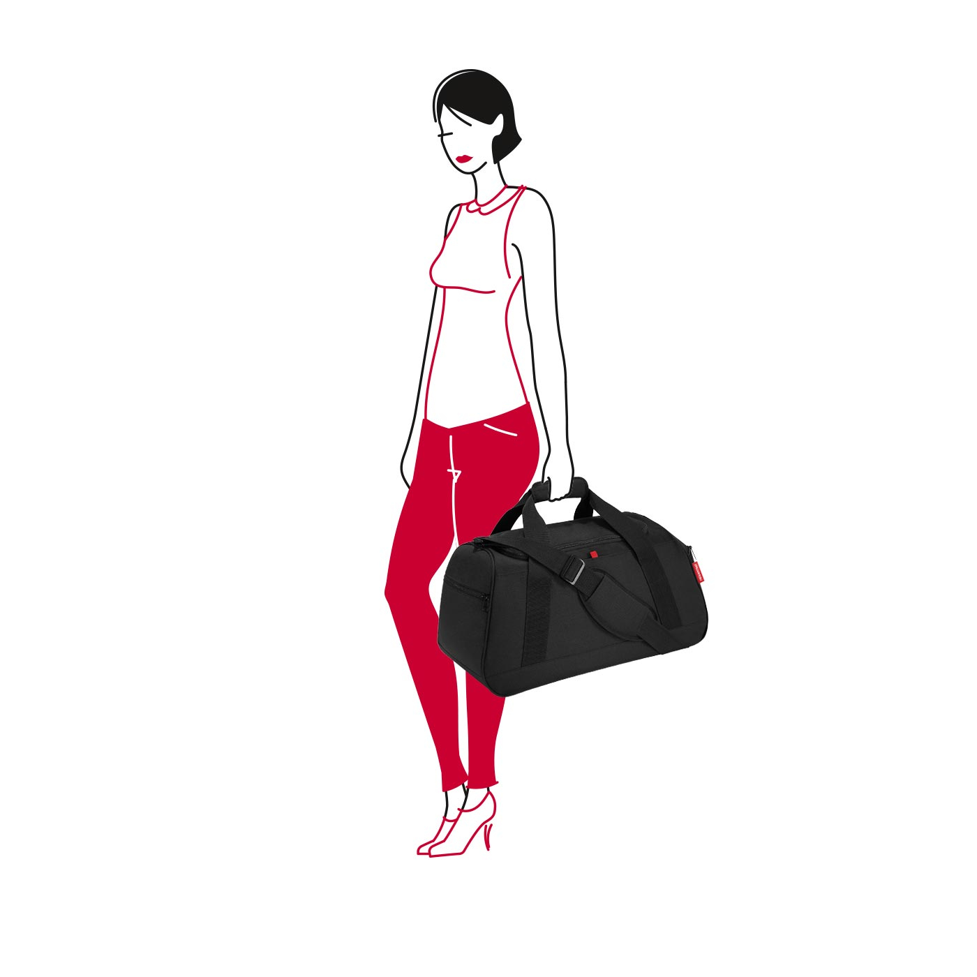 Reisenthel activitybag - Schwarz - Sport - Reisen - 35 l - Polyester - Netztasche - Seitentasche, Ansicht 3