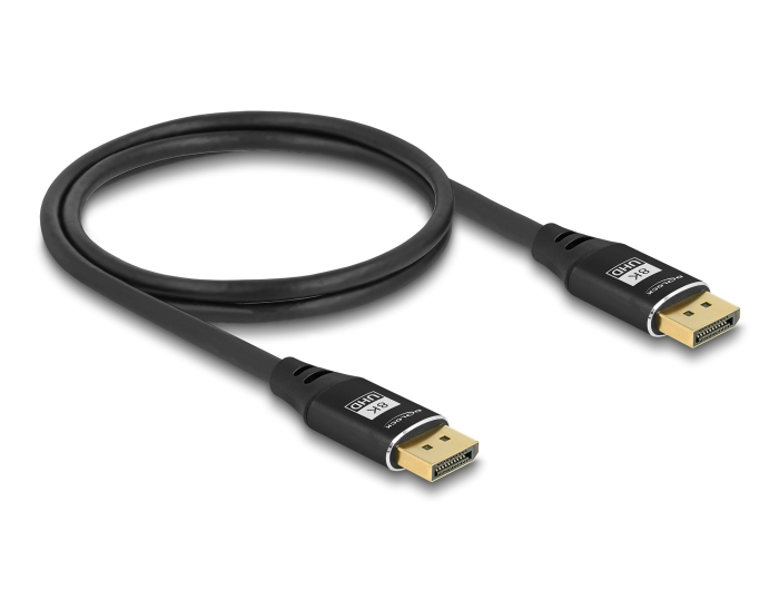 Delock DisplayPort Kabel 8K 60 Hz 5 m schwarz Metall, Ansicht 3
