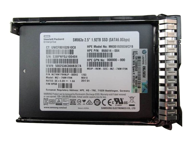HP 1.92TB SATA 6G MU SFF SSD (872522-001) - REFURB