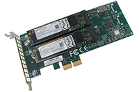Fujitsu PDUAL CP100 - Laufwerksschachtadapter - Erweiterungsschlitz auf 2 x M.2 - M.2 Card - PCIe - für PRIMERGY RX2530 M6, RX2540 M6