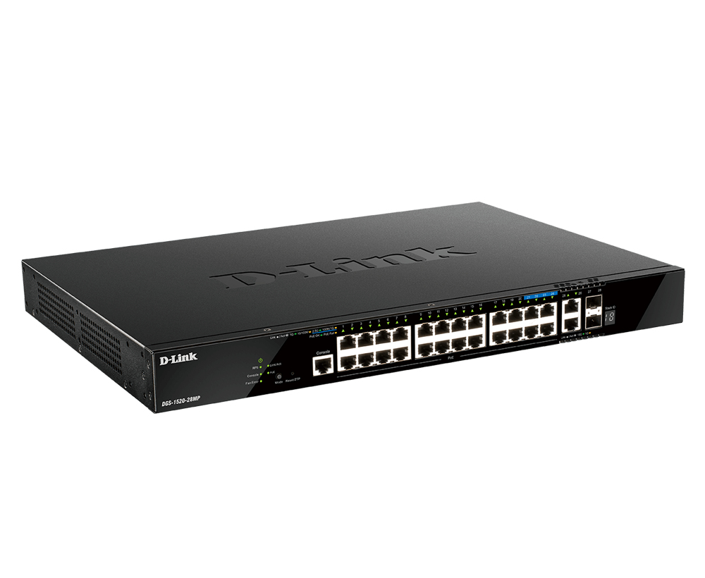 D-Link DGS 1520-28MP - Switch - L3 - Smart - 20 x 10/100/1000 (PoE+), Ansicht 2