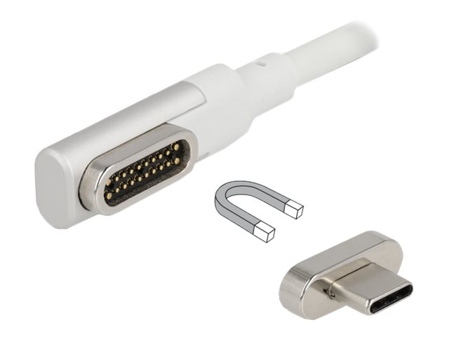 Delock USB-Kabel - 24 pin USB-C (M) abgewinkelt magnetisch zu 24 pin USB-C (M)