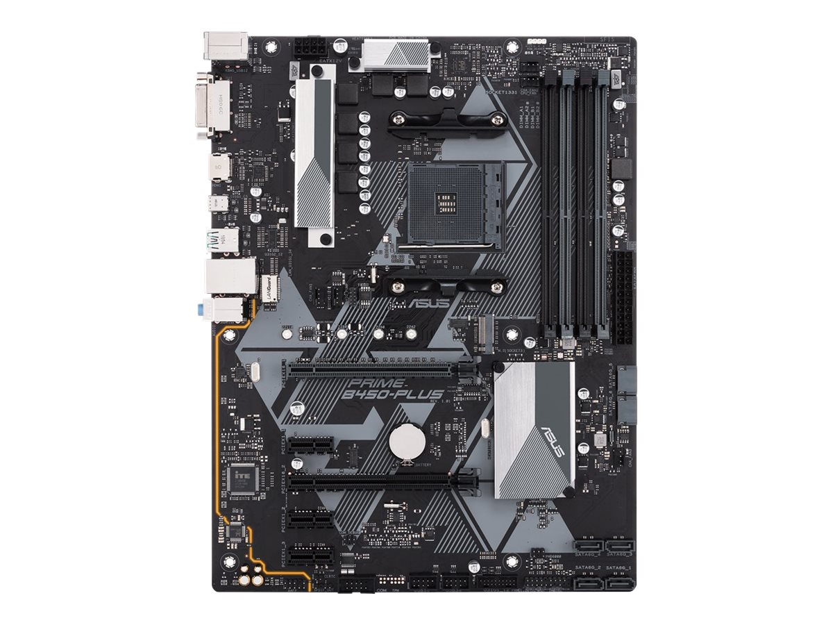 ASUS PRIME B450-PLUS - Motherboard - ATX - Socket AM4 - AMD B450 - USB 3.1 Gen 1, USB 3.1 Gen 2, USB-C Gen1 - Gigabit LA