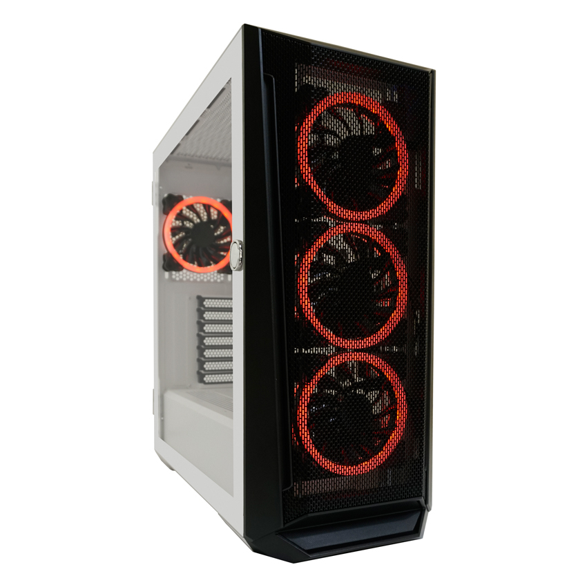 LC-Power Geh Midi Gaming 805BW-ON Holo-1_X Hartglas - Gehäuse - ATX, Ansicht 4