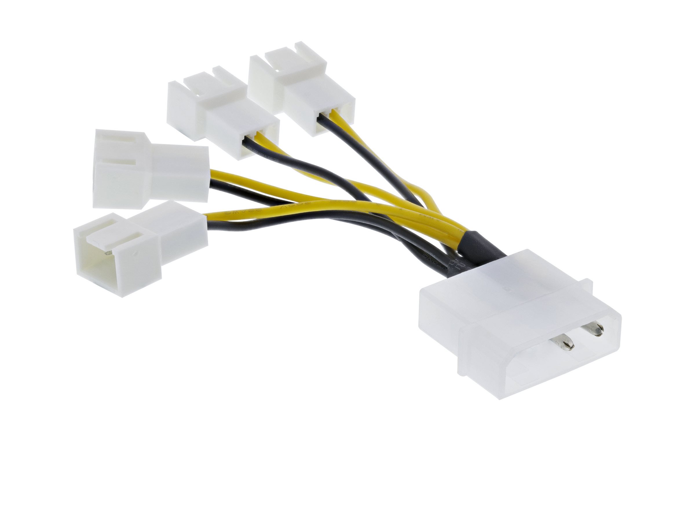 InLine Lüfter Adapterkabel - 4x Lüfter 3pol. an 13,34cm (5,25") Image