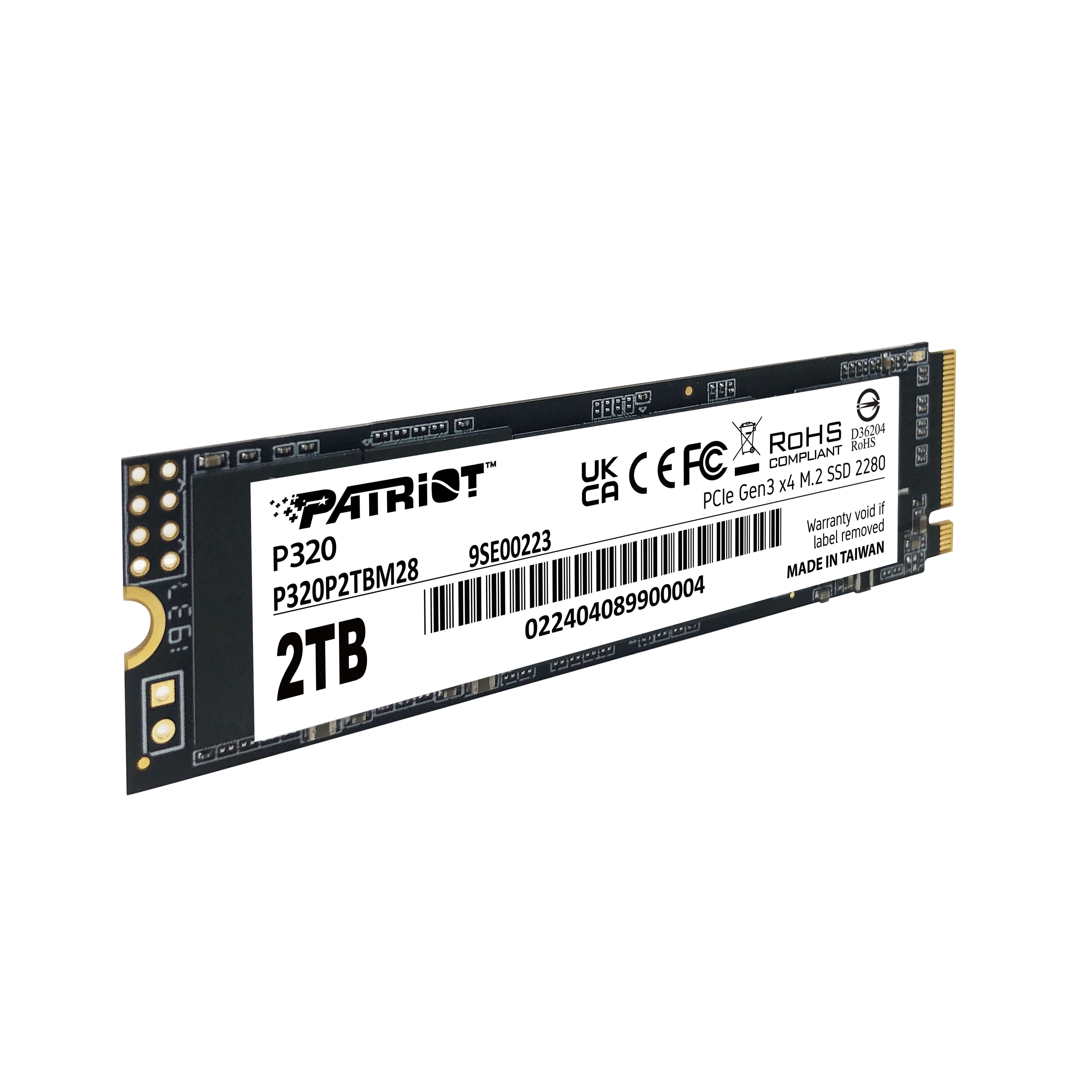 PATRIOT P320 - SSD - 2 TB - intern - M.2 2280 - PCIe 3.0 x4 (NVMe), Ansicht 3