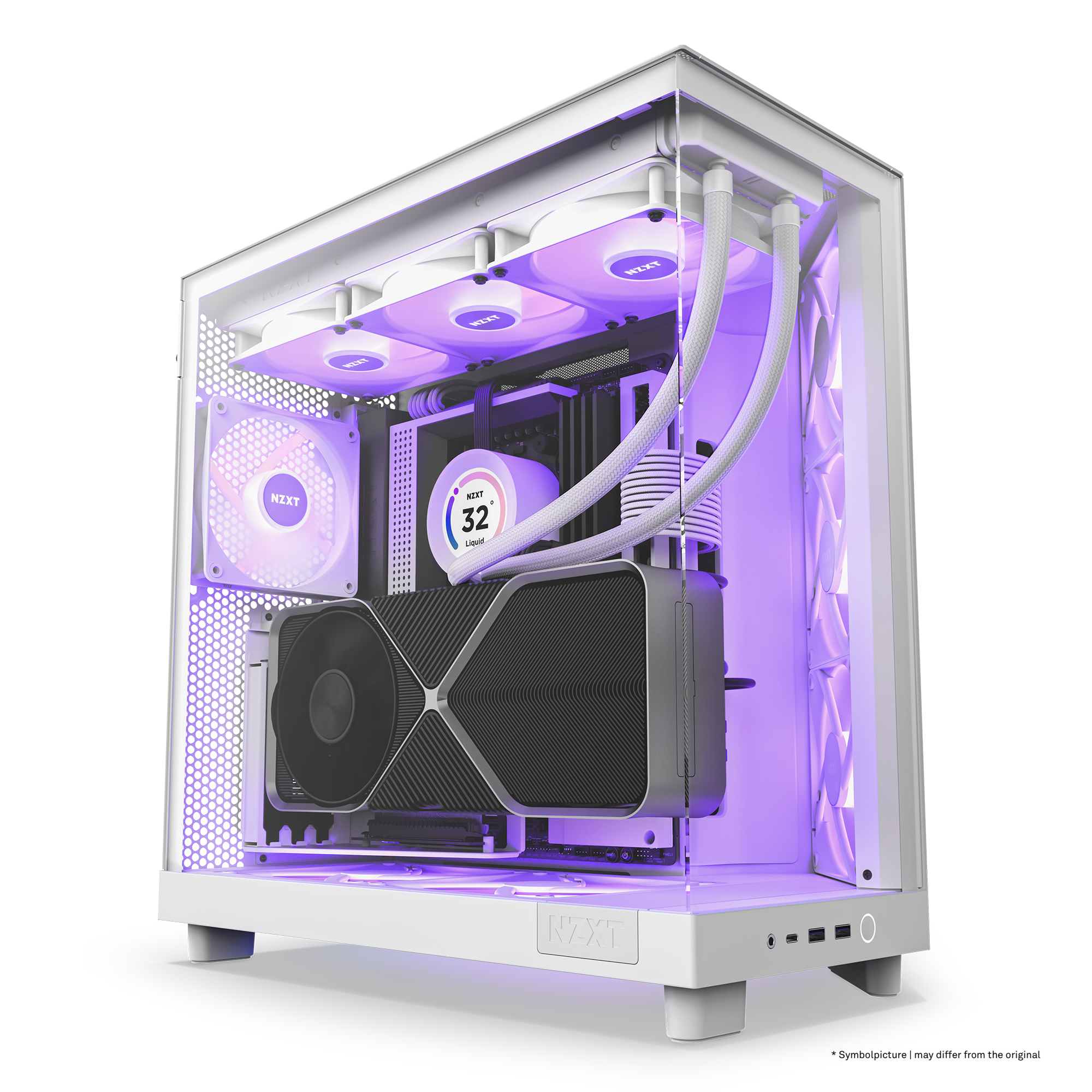 NZXT H6 Flow Compact Dual Chamber Case Matt, Ansicht 4