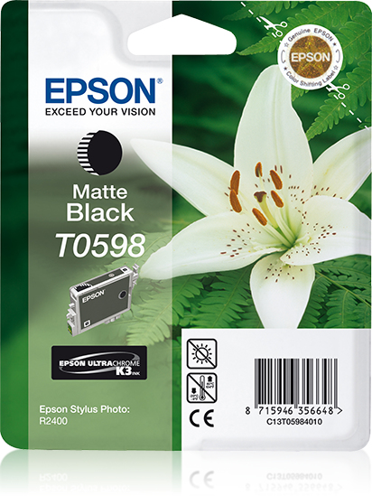 Epson Lily Singlepack Matte Black T0598 UltraChrome K3, Tinte auf Pigmentbasis, 1 Stück(e)