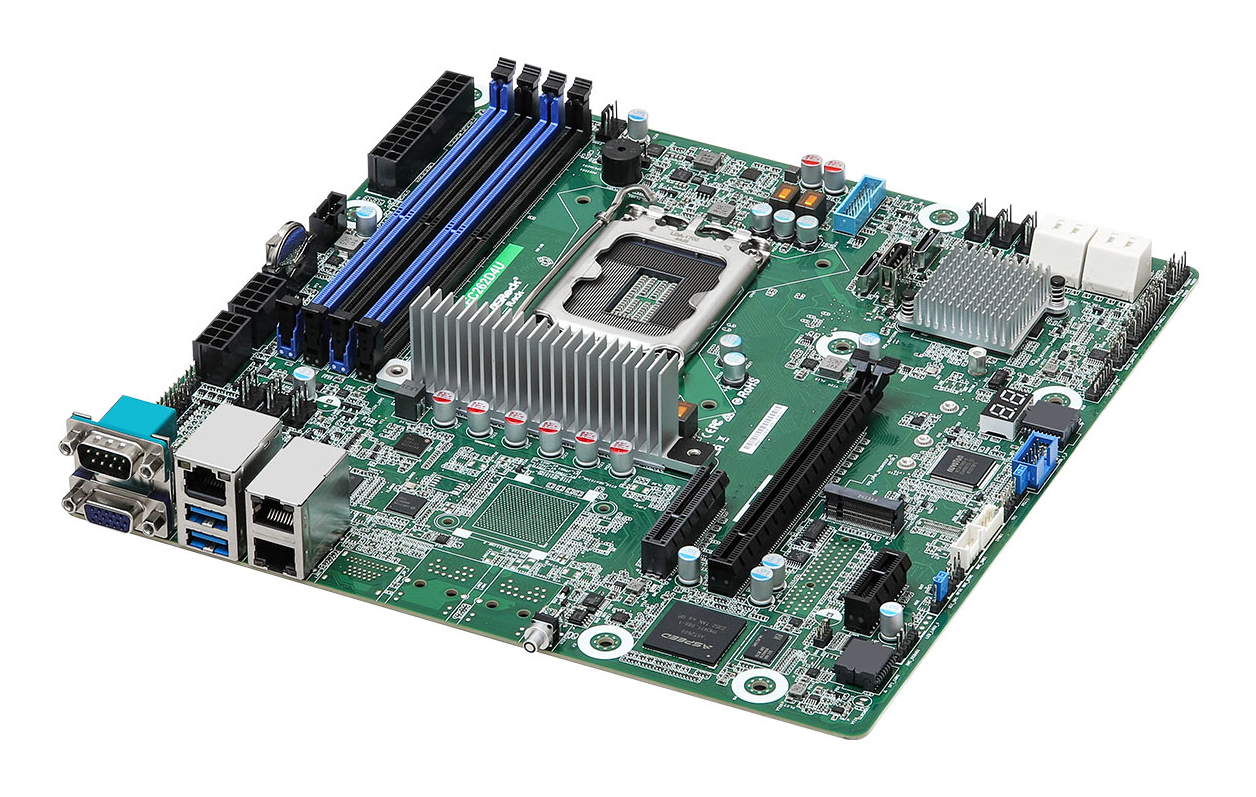 ASRock EC262D4U motherboard Intel C262 LGA 1700 micro ATX - Mainboard - Intel Sockel 1700 (Core i), Ansicht 3