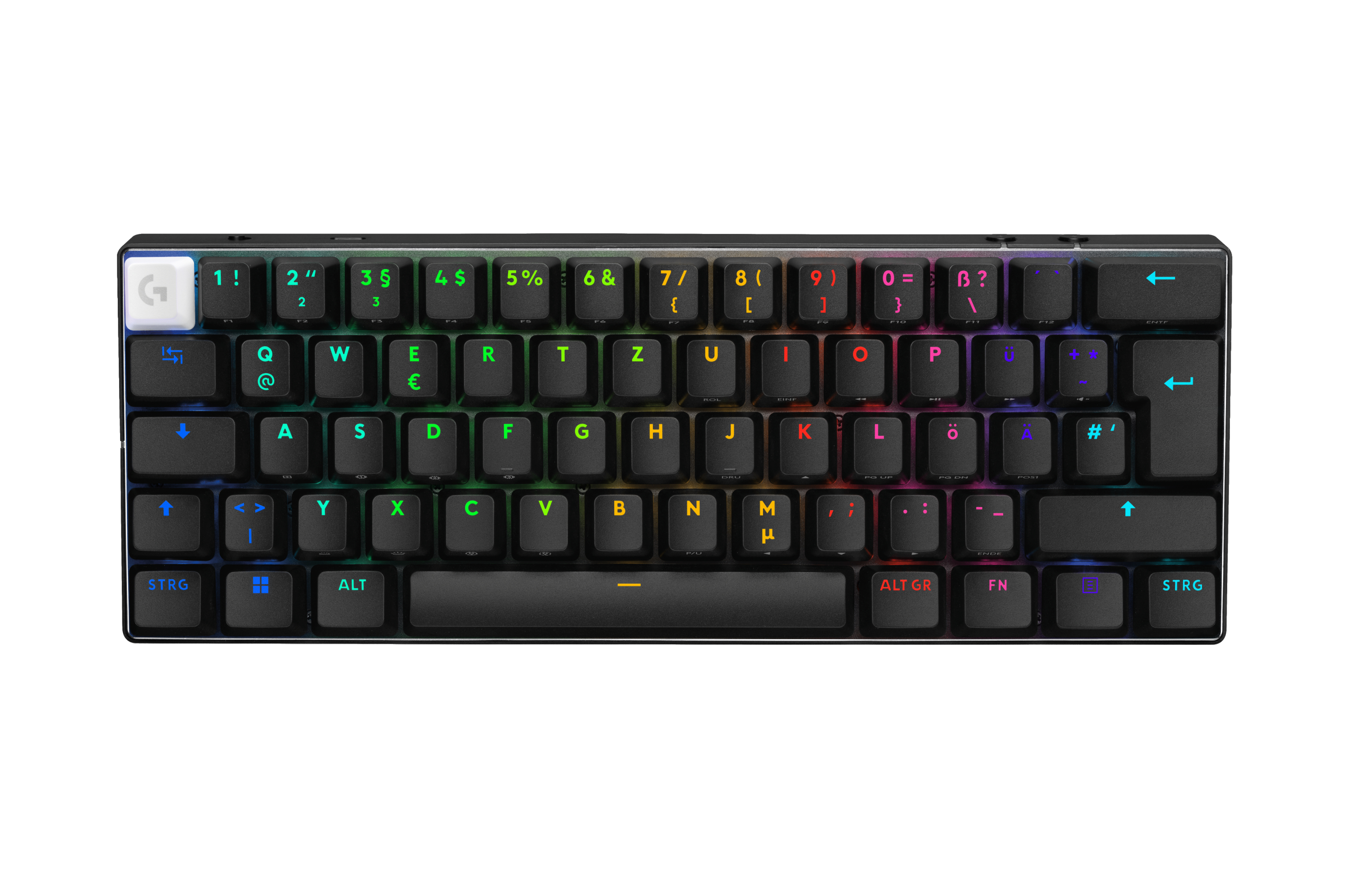 Logitech G PRO X 60 - Tastatur - TKL - kabellos - Bluetooth - Tactile - Schwarz - TL: Deutsch, QWERTZ, Ansicht 2