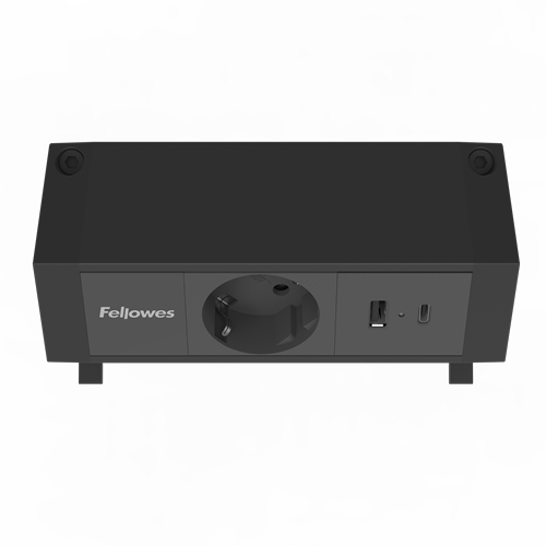 Fellowes Strommodul Schreibtisch 1xSteckdose USB-A USB-C sch, Ansicht 3