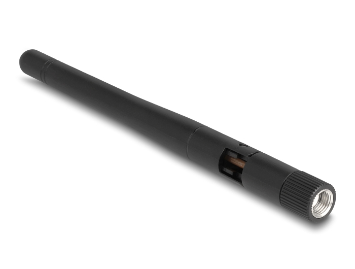 Delock WLAN 802.11 ac/ax/a/b/g/n Antenne RP-SMA Stecker 2 dBi omnidirektional mit, Ansicht 2