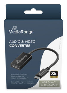 MEDIARANGE USB-C zu DP Audio/Video Konverter sw - Audio/Multimedia - Digital/Daten, Ansicht 2
