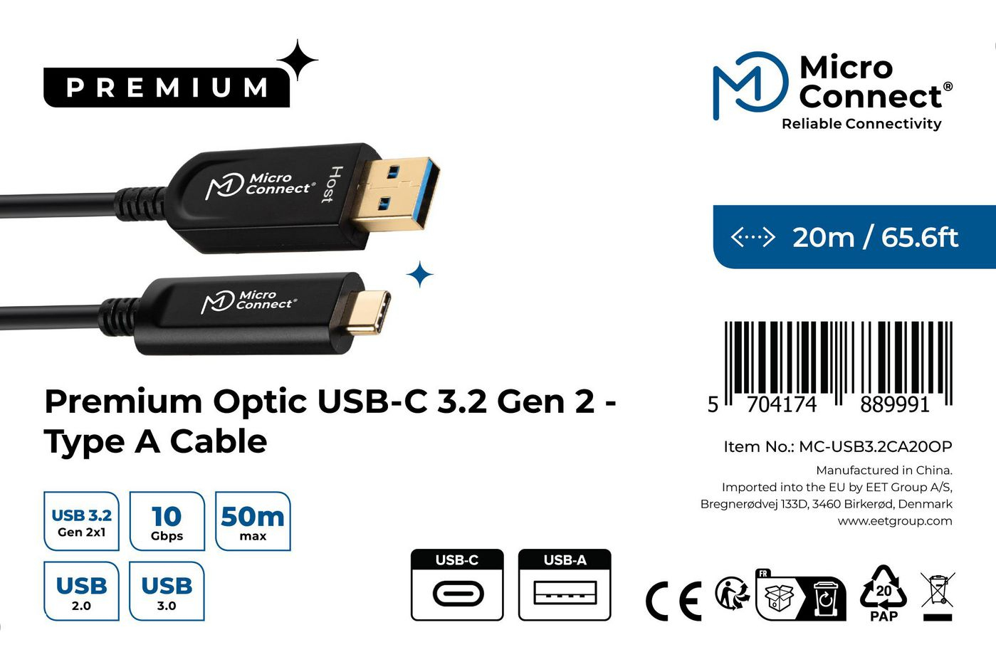 MicroConnect Premium - USB-Kabel - 24 pin USB-C (M), Ansicht 4