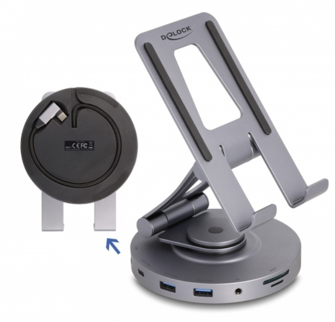 Delock Dockingstation + Tablet-Ständer - für Tablet, Laptop, Ansicht 2