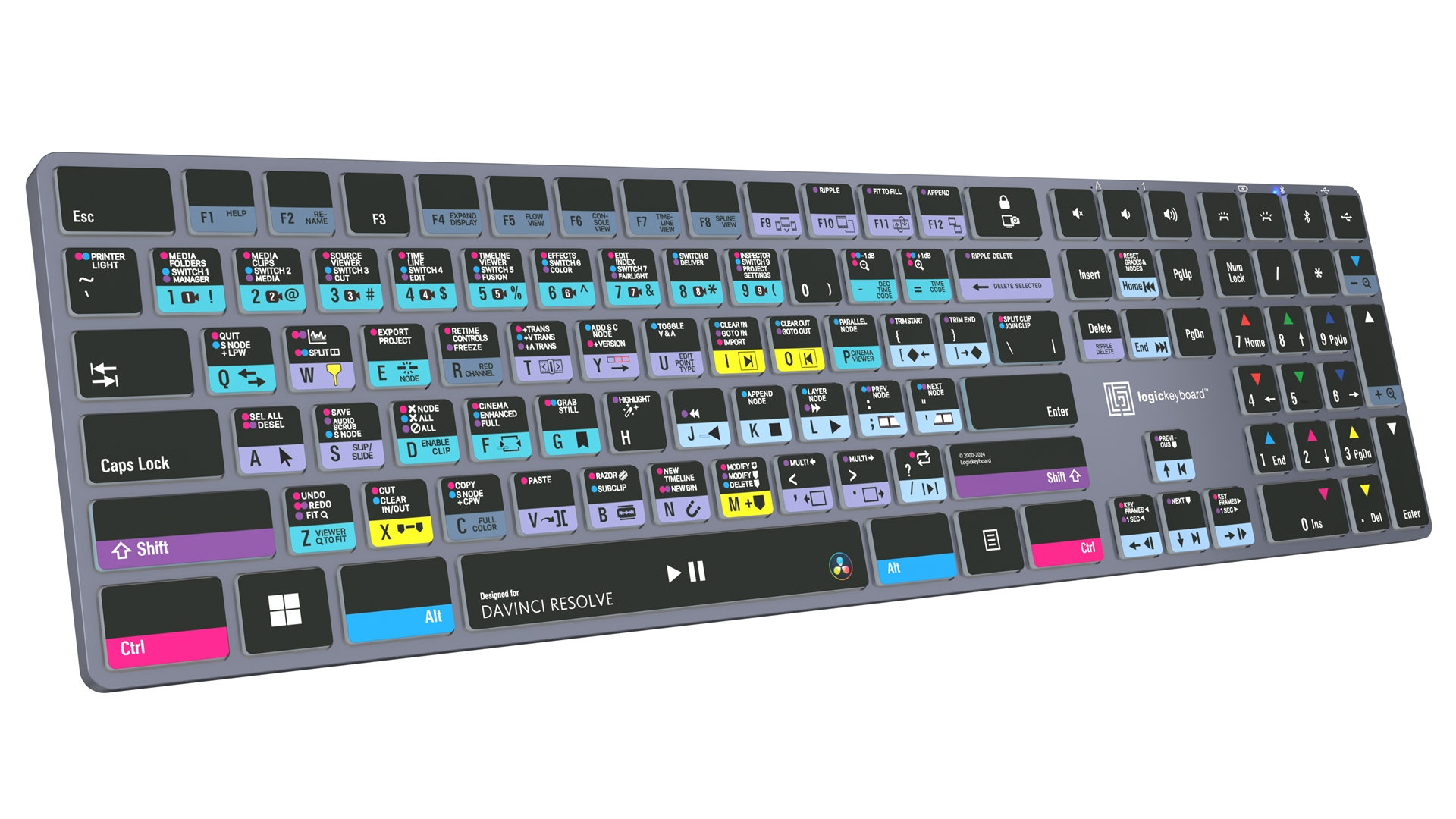 Logickeyboard Davinci Resolve Classic Titan - TL: Französisch, AZERTY, Ansicht 3