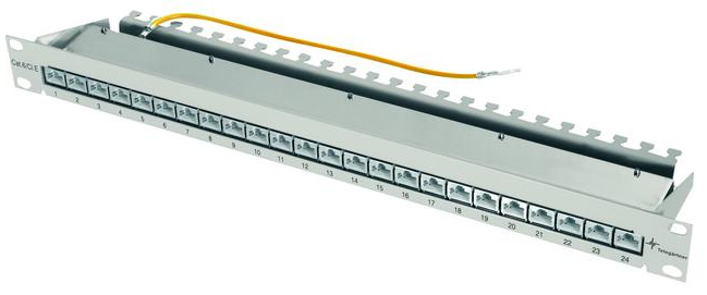 Telegärtner Karl Gärtner MPP24-HS K - Patch Panel - CAT 6a - STP - RJ-45 X 24 - Hellgrau, RAL 7035 - 48.3 cm, Ansicht 2
