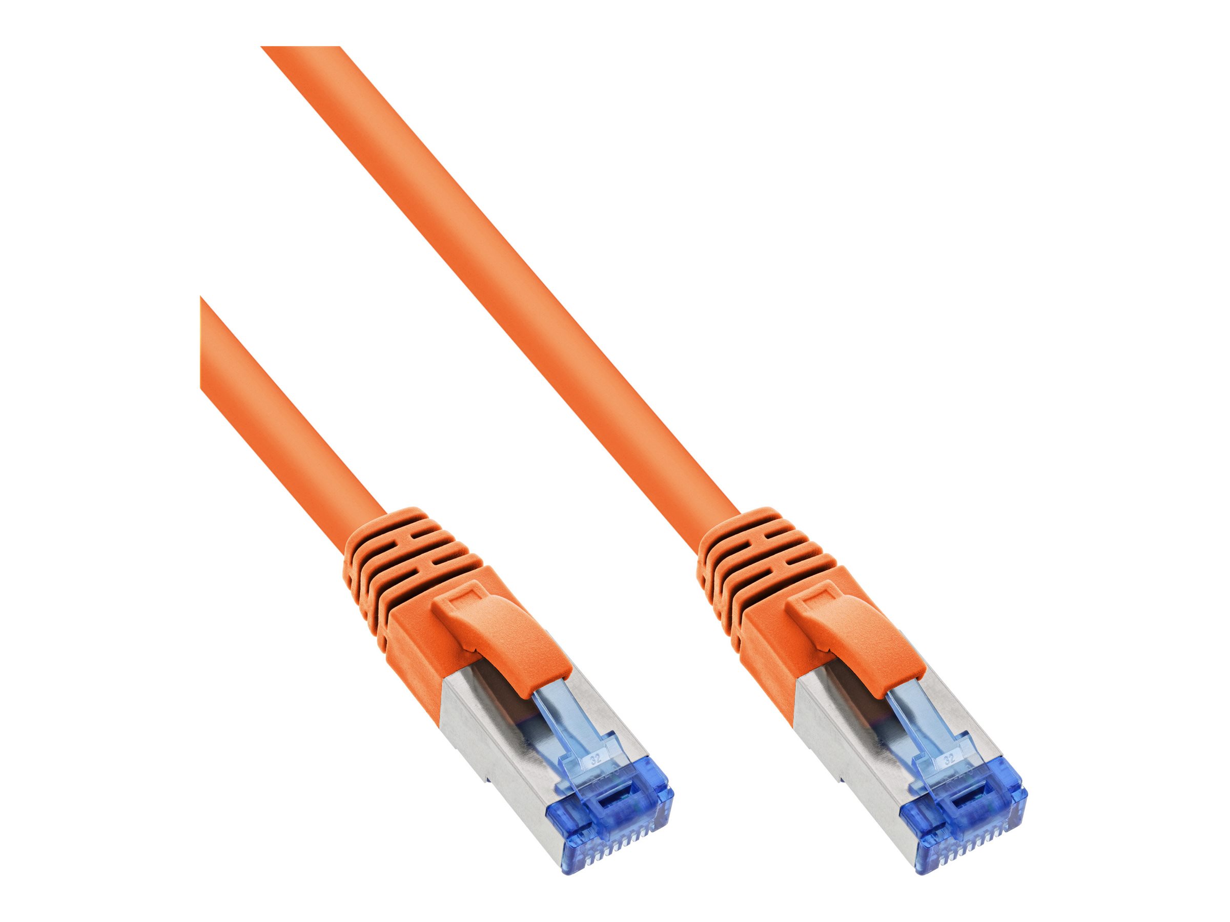 InLine Patchkabel - S/FTP (PiMf) - Cat.6A - halogenfrei - orange - 3m Image
