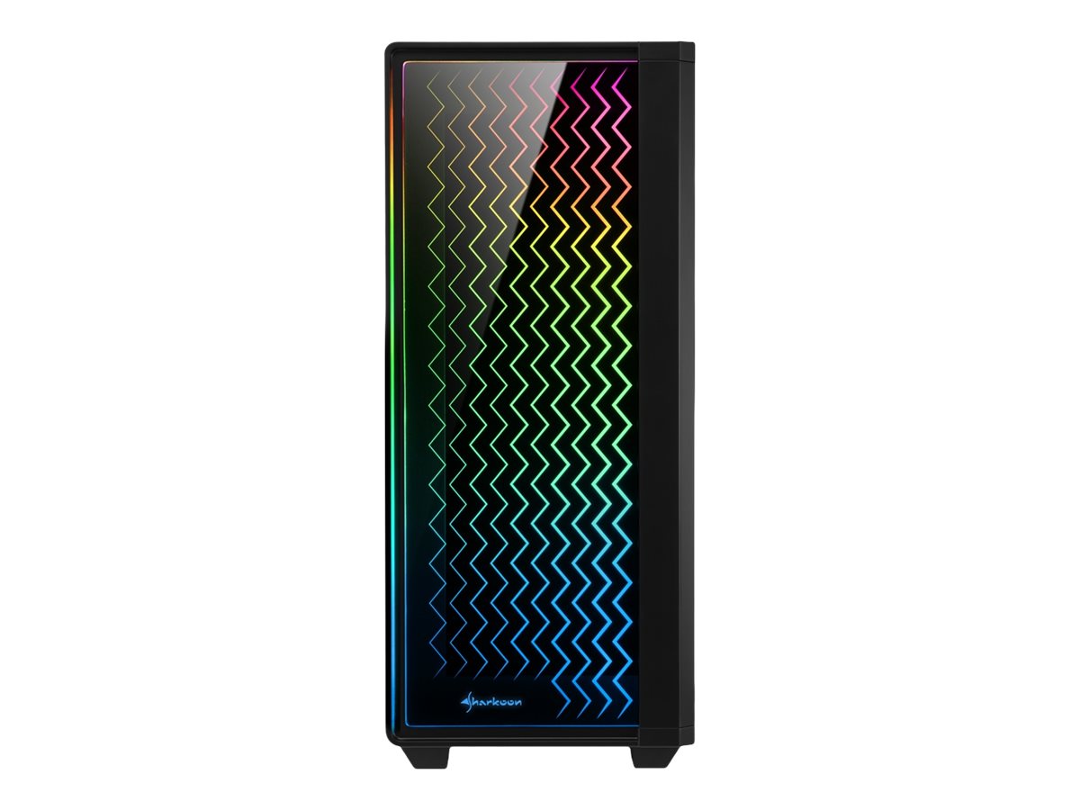 Sharkoon RGB LIT 200 - Tower - ATX - windowed side panel (tempered glass)