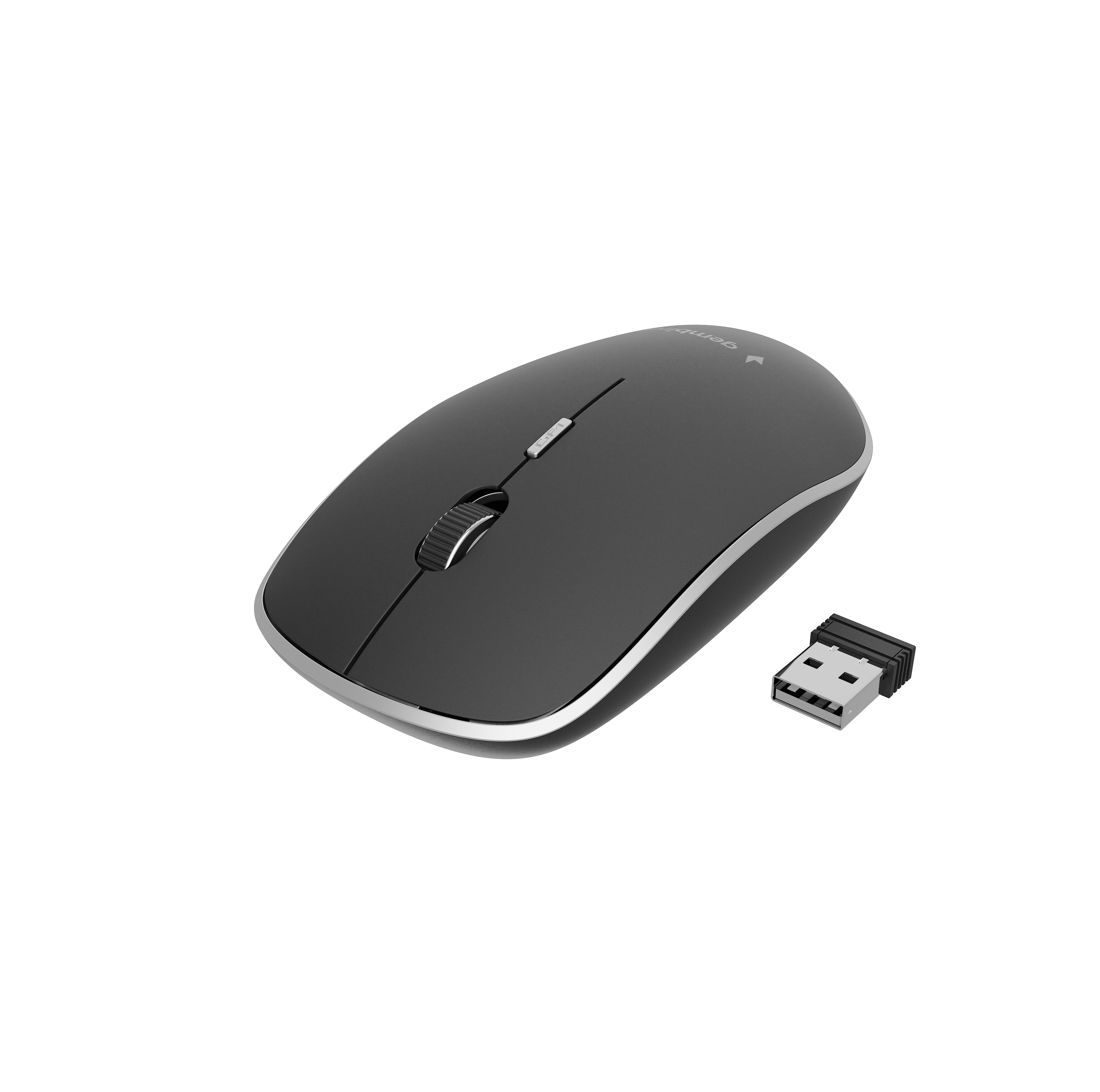 Gembird MUSW-4B-01 - Maus - optisch - 4 Tasten - kabellos - 2.4 GHz - kabelloser Empfänger (USB), Ansicht 4
