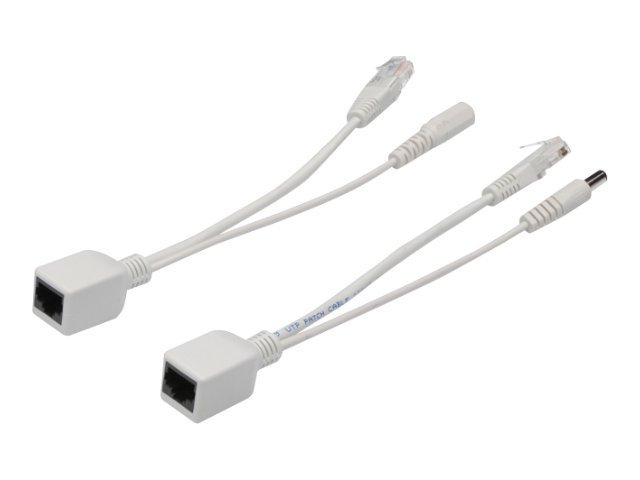 DIGITUS Passive PoE cable kit DN-95001 - Power over Ethernet (PoE)-Kabel-Kit - Gleichstromstecker 5,5 mm - CAT 5e