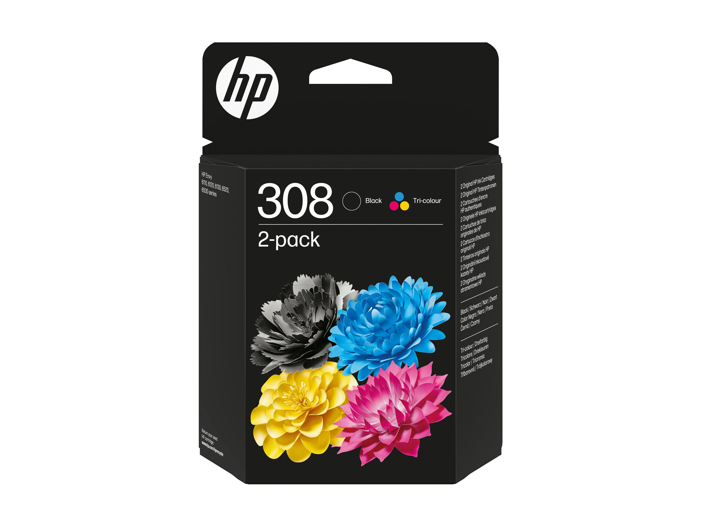 HP 308 - 2er-Pack - Schwarz, Gelb, Cyan, Magenta
