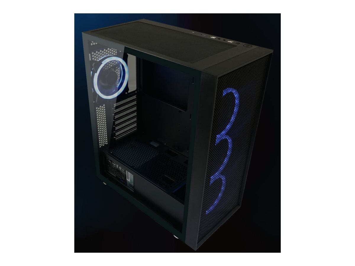 LC-Power Gaming 802B - Black_Wanderer_X - Midi-Tower Gaming - E-ATX - Seitenteil mit Fenster (gehärtetes Glas)