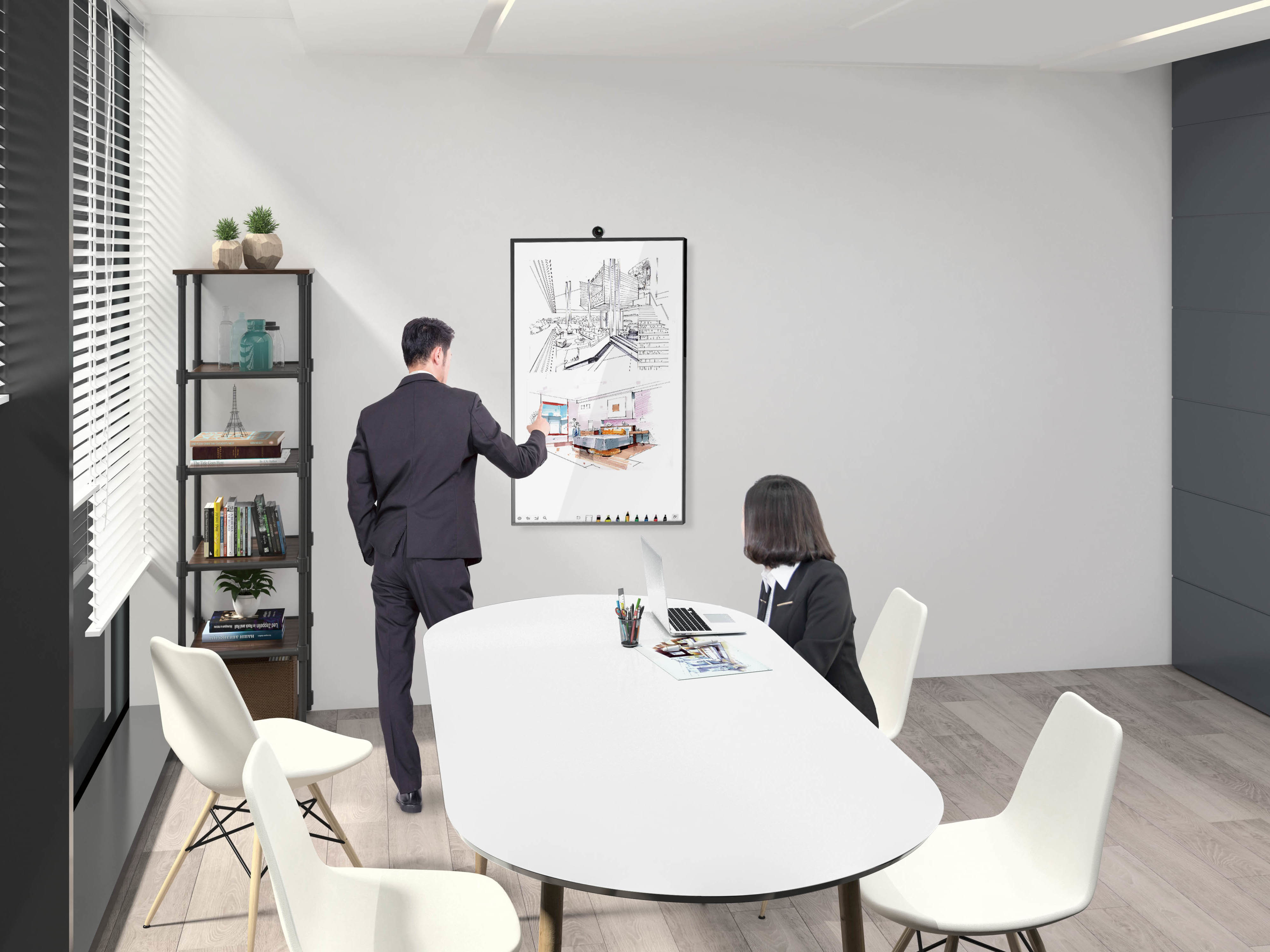 Equip Befestigungskit (Wandmontagehalterung) - für Flachbildschirm - universal drehbar - Kunststoff - 94-203cm (37-80), Ansicht 2