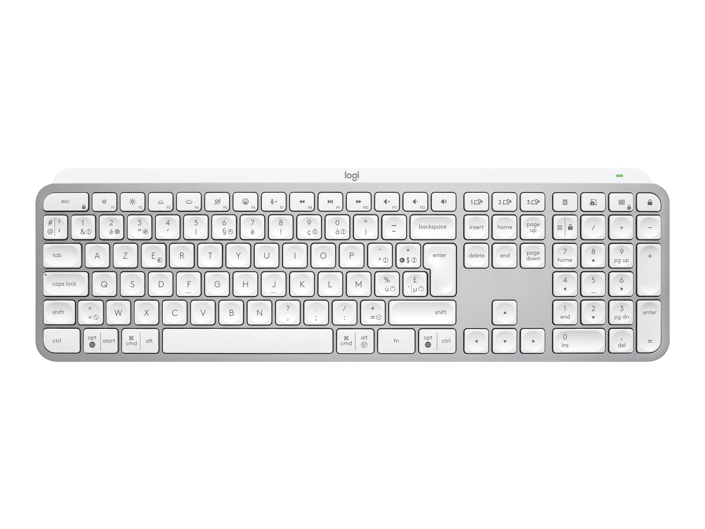 Logitech MX Keys S - Tastatur - hinterleuchtet - kabellos - Bluetooth LE - QWERTY - Nordisch (DänischFinnischNorwegischSchwedisch)