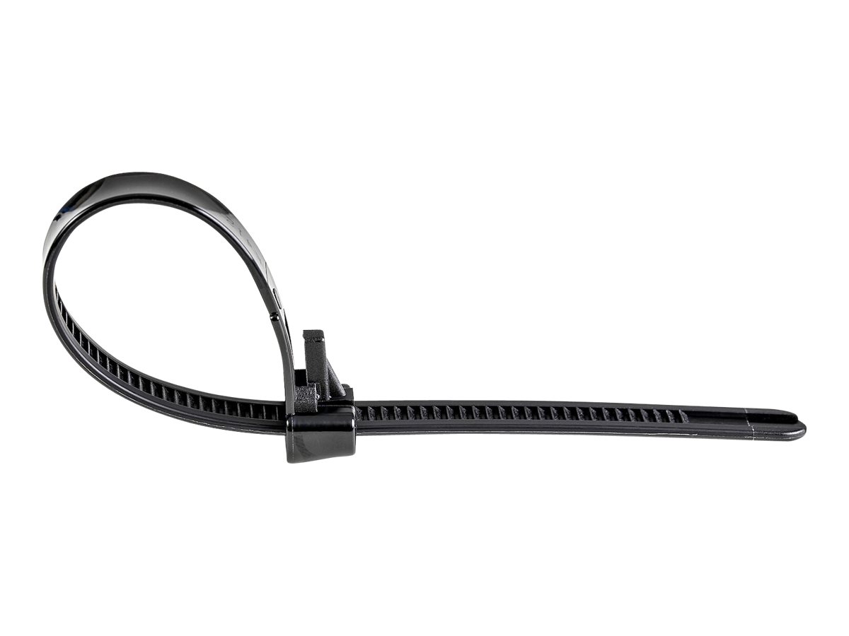 StarTech.com Kabelbinder - 203x4 mm, lösbar, 94V-2/UL, schwarz, 100 Stück - Kabelbinder - 20 cm - Schwarz - TAA-konform (Packung mit 100)
