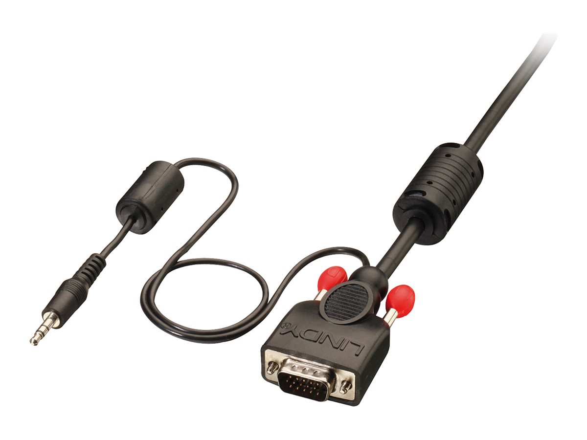 Lindy Premium - VGA-Kabel - HD-15 (VGA) mini-phone stereo 3.5 mm (M)