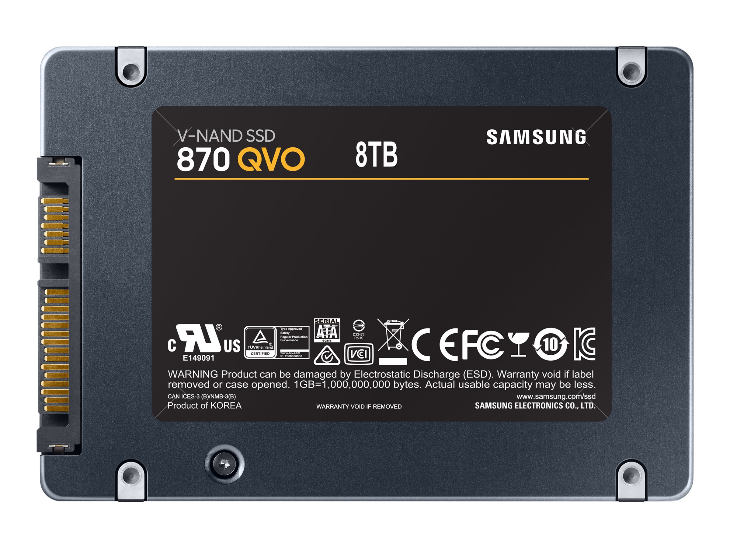 Samsung 870 QVO MZ-77Q8T0BW - SSD - verschlüsselt - 8 TB - intern - 2.5 (6.4 cm)