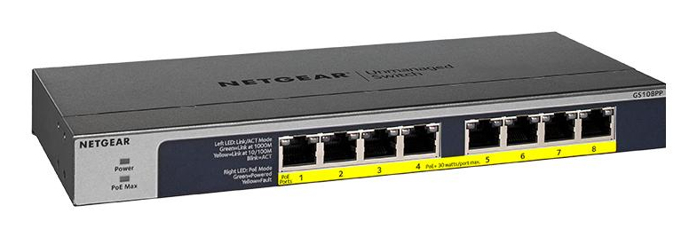Netgear GS108PP - Switch - 8 x 10/100/1000 (PoE+), Ansicht 2
