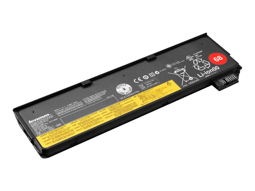 Lenovo ThinkPad Battery 68 - Laptop-Batterie - Lithium-Ionen - 3 Zellen - 2.06 Ah - für ThinkPad L450; L460; L470; P50s; T440; T440s; T450; T450s; T460; T460p; T470p; T550; T560; W550s; X240; X250; X260; X270
