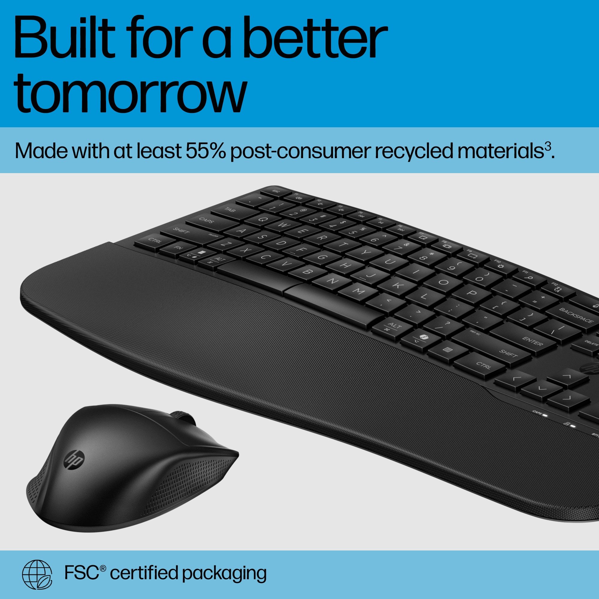 HP 685 - Tastatur-und-Maus-Set - Dual Mode, 3-Zonen-Layout, Multi-Device, 23 programmierbare Tasten - TL: US, QWERTY, Ansicht 2