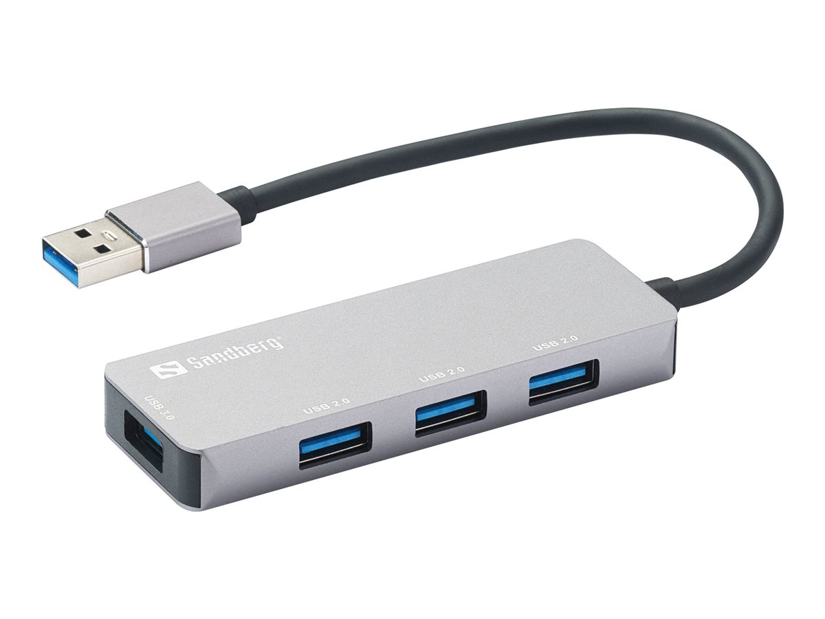 SANDBERG Hub - 1 x SuperSpeed USB 3.0 + 3 x USB 2.0, Ansicht 2