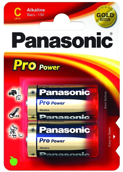 Panasonic 1x2 LR14PPG - Einwegbatterie - Alkali - 1,5 V - 2 Stück(e) - Blau - Gold - Rot - 25,7 mm