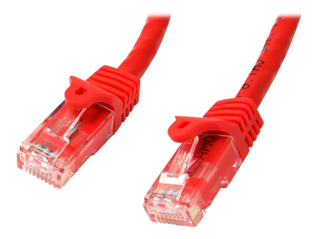 StarTech.com 5m CAT6 Ethernet Cable, 10 Gigabit Snagless RJ45 650MHz 100W PoE Patch Cord, CAT 6 10GbE UTP Network Cable w/Strain Relief, Red, Wiring is UL Certified/TIA - Category 6 - 24AWG (N6PATC5MRD)