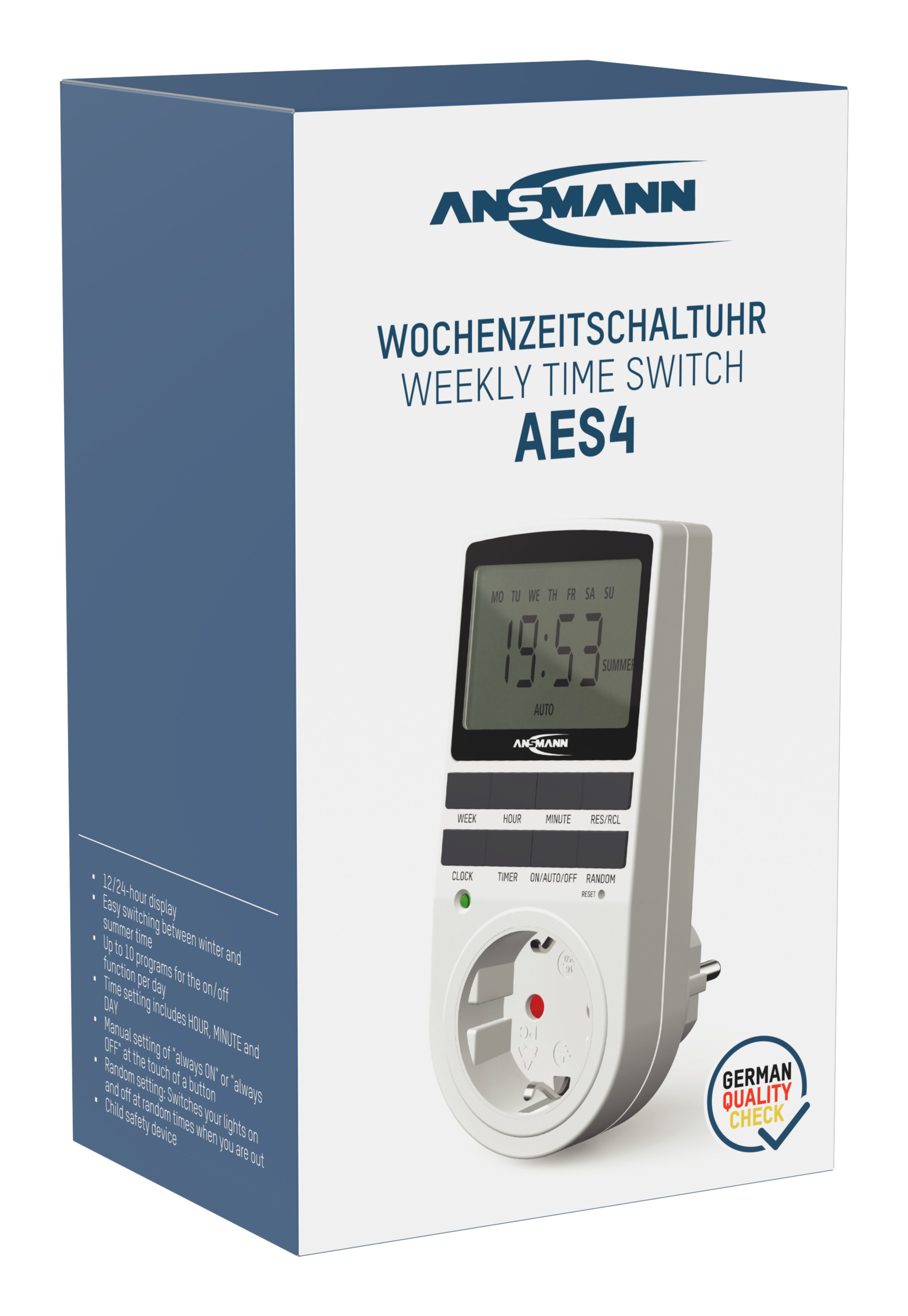 Ansmann Wochenzeitschaltuhr AES4 weiß, Ansicht 3