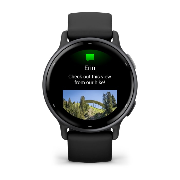 Garmin vívoactive 5 - Schwarz - intelligente Uhr mit Band - Silikon - Handgelenkgröße: 125-190 mm - Anzeige 3.04 cm, Ansicht 2