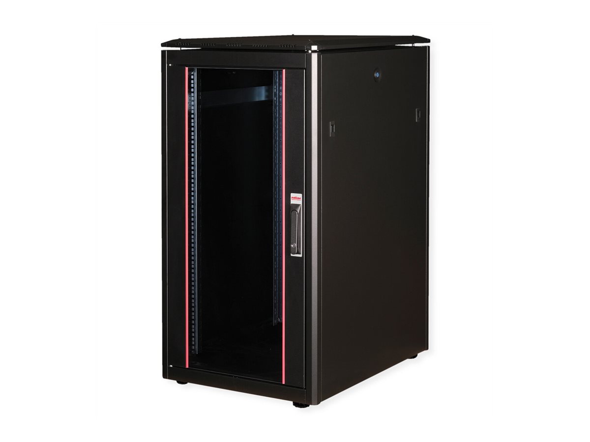 ROLINE Pro - Schrank Netzwerkschrank - mit Glastür 600 x 800 mm (B x T)