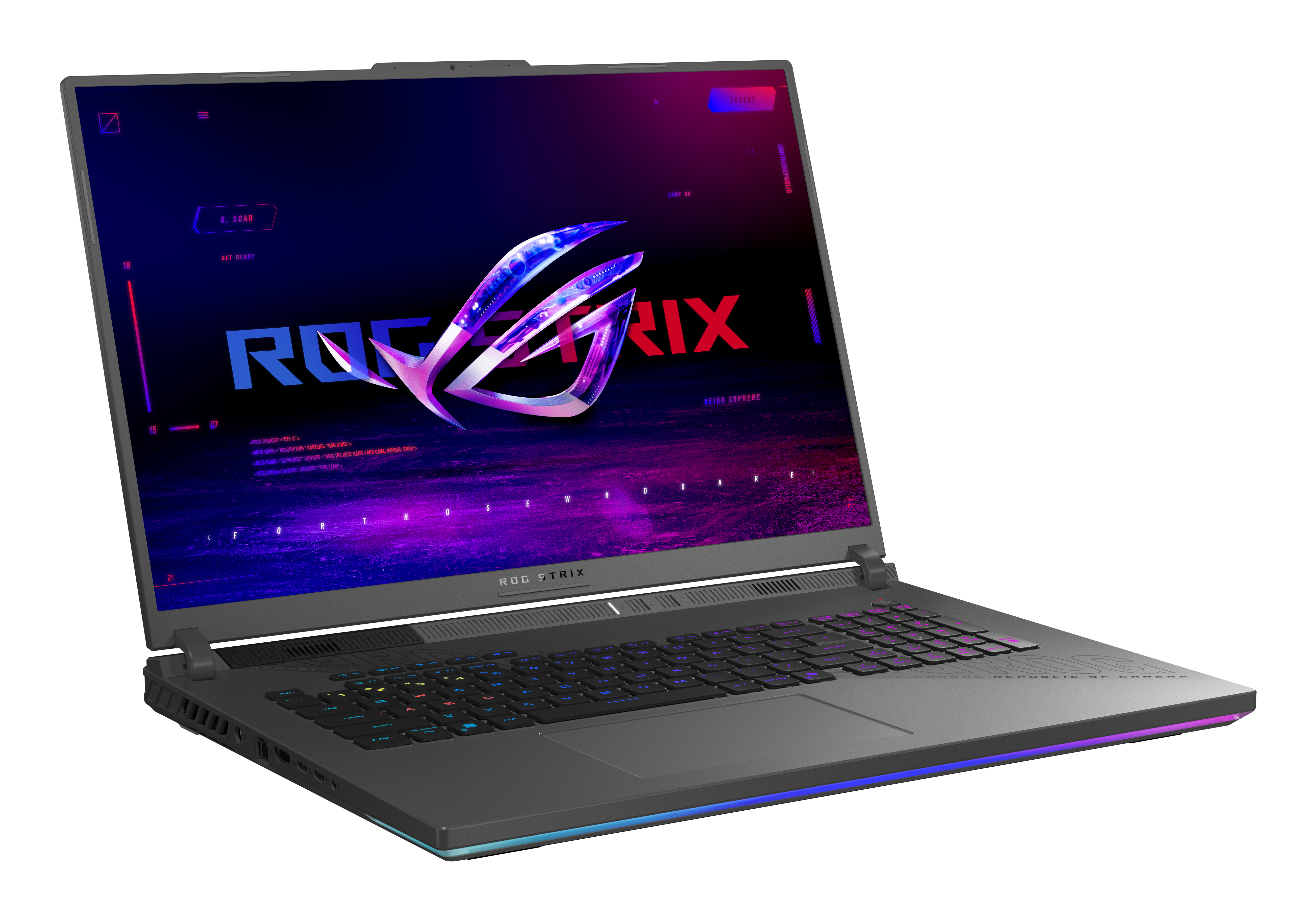 ASUS ROG Strix G18 G814PP-S8014W - AMD Ryzen 9 8940HX - RTX 5070 - 32 GB RAM - 1 TB NVMe - 18 - TL: Deutsch, QWERTZ, Ansicht 4