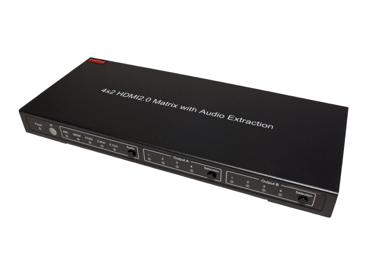 ROLINE 4K HDMI Matrix Switch, 4 x 2 - Video/Audio-Schalter